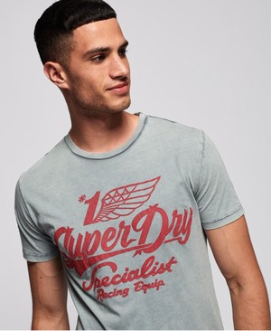 Superdry Premium Equipment Férfi Pólók Kék | OXYMB6351